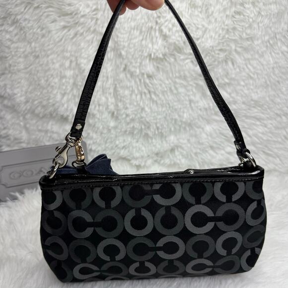 COACH y2k Black Signature Canvas Mini Purse Wristlet - Picture 2 of 12
